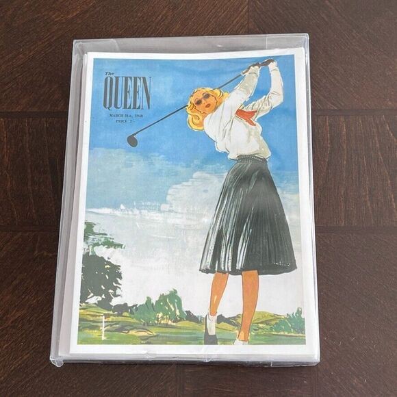 Vintage Other - Vintage Golf Greeting Cards 12 Stationary Notecards With Envelopes New Original